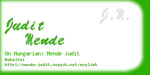 judit mende business card